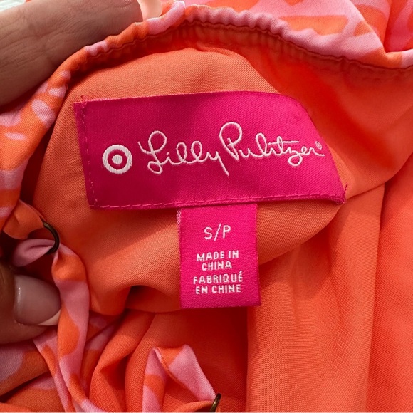 Lilly Pulitzer x Target Jungle Orange Strapless Ruffle Dress Size S NWT - Picture 12 of 15